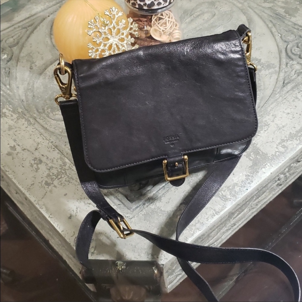 FOSSIL LEATHER CROSS BODY BAG
